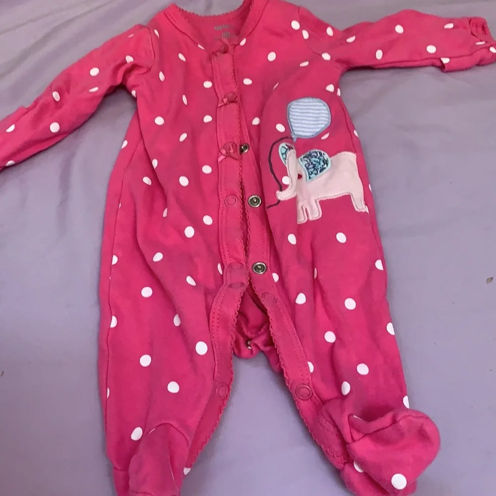 Newborn Girl Carter’s 9 piece bundle set lot